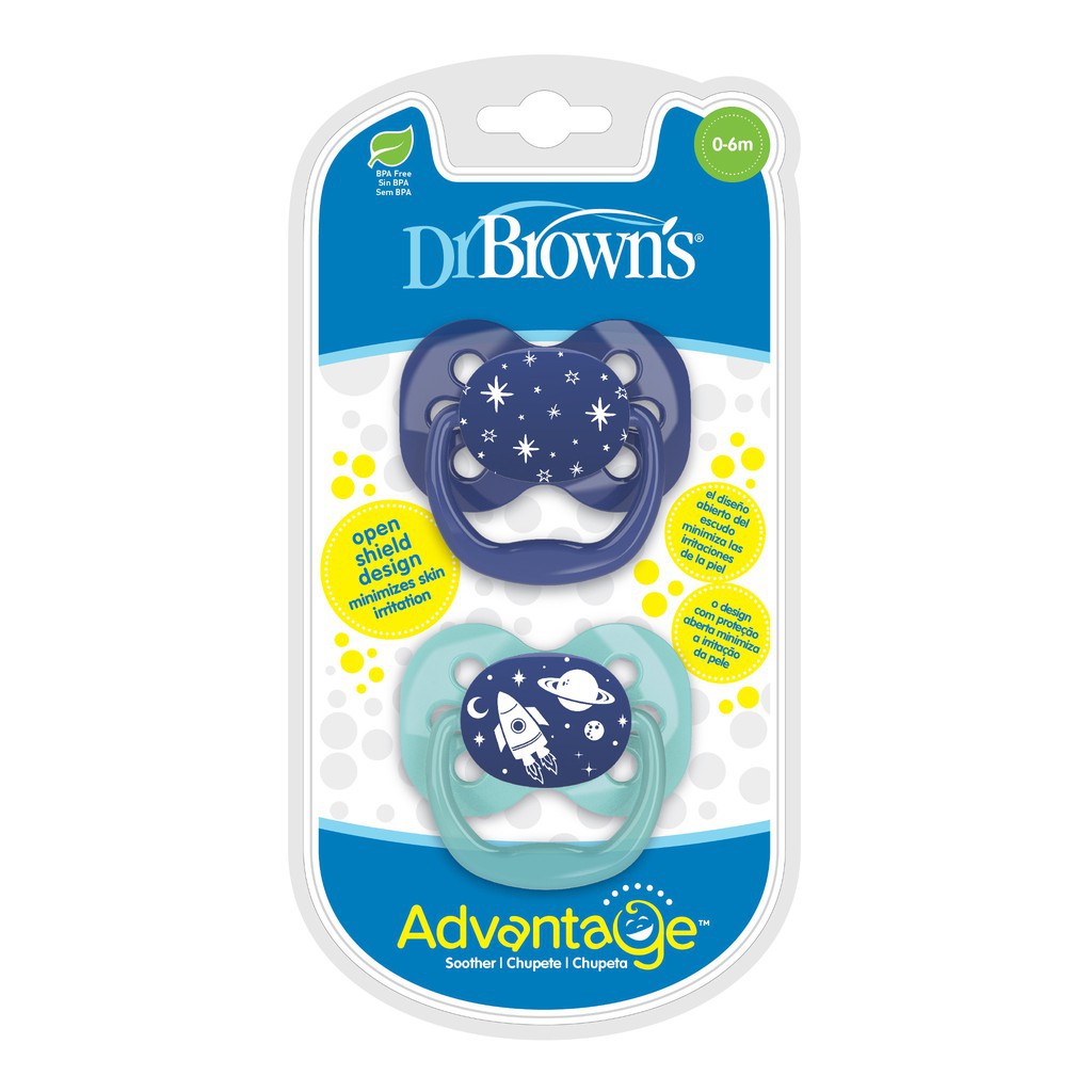 Dr.Brown's Advantage Pacifier Stage 1 : 0 - 6M,  Assorted PA12000 / Empeng Bayi