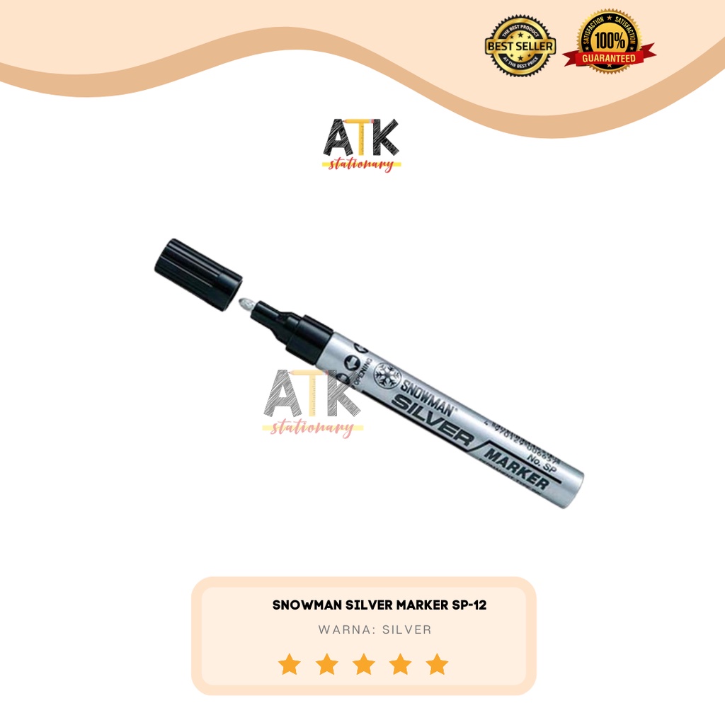 

Spidol Permanent Paint Marker (Silver) Medium SP-12 Snowman atk