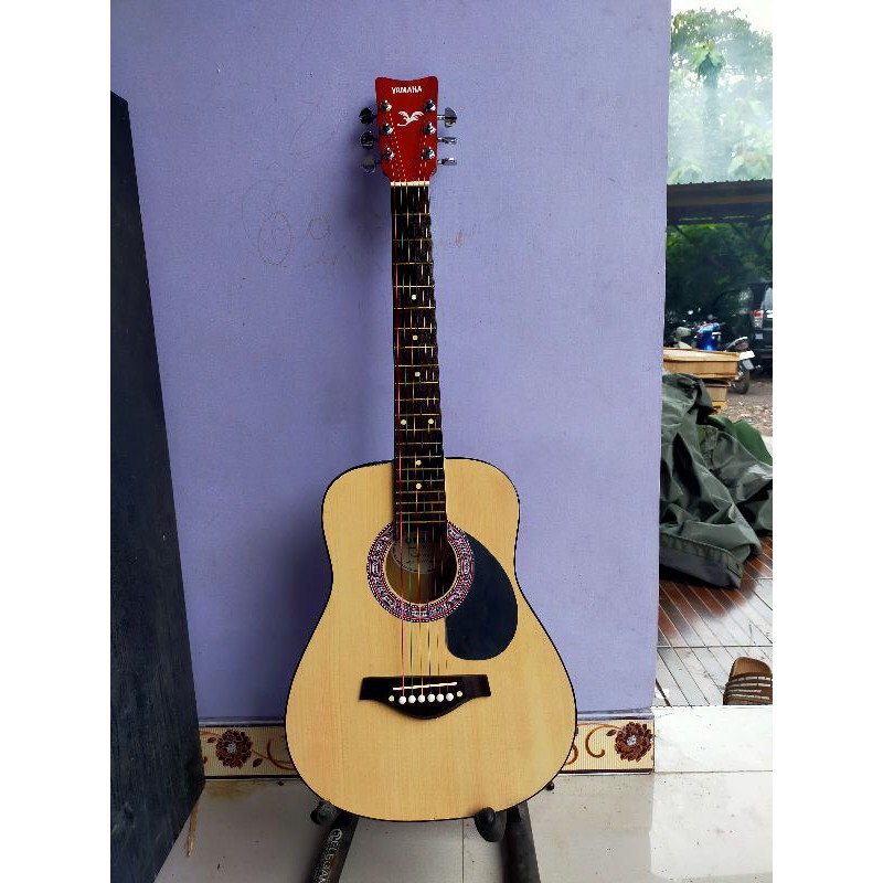 Gitar Akustik 3/4 tanem besi rangka silang