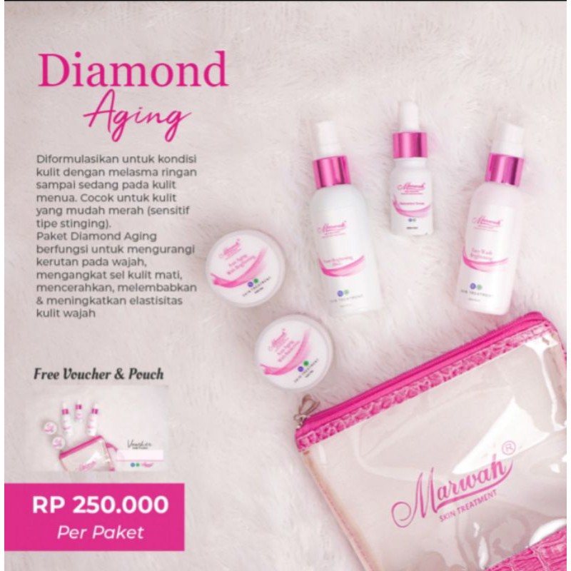 Cream  wajah MARWAH paket diamond aging