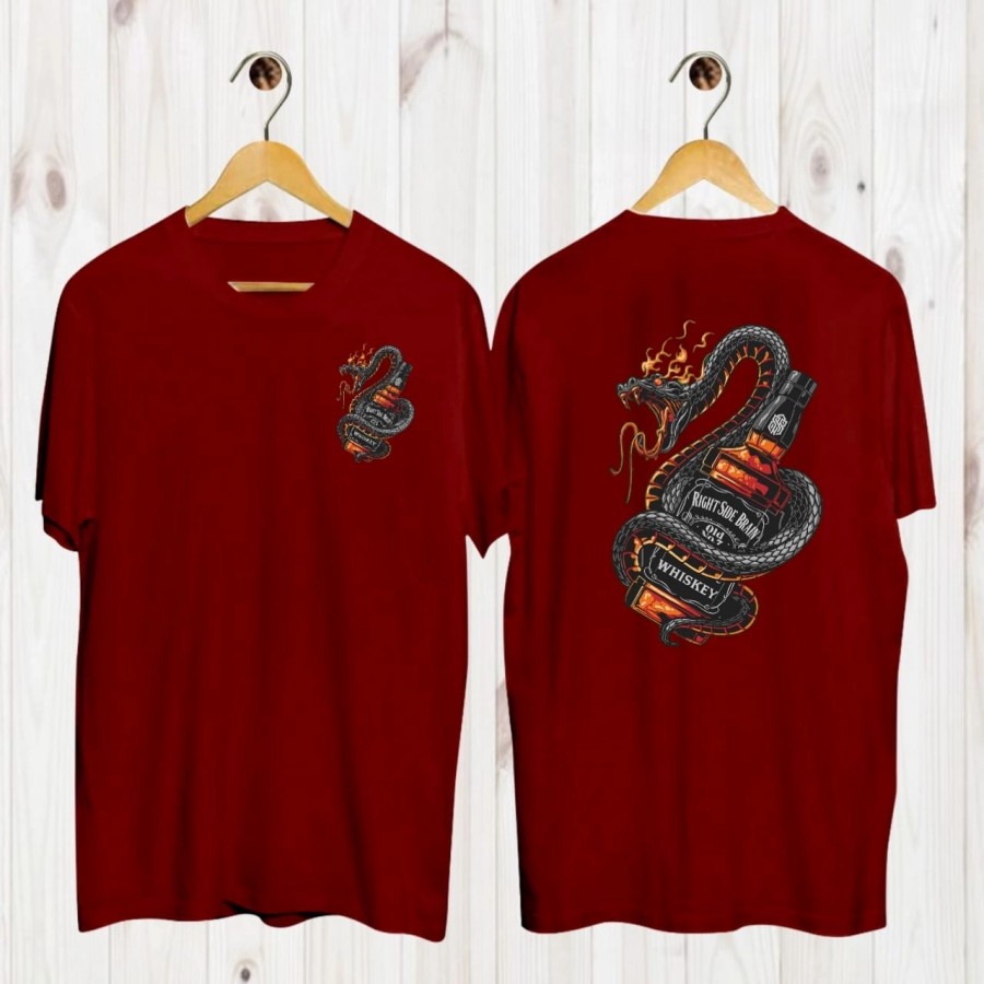 murah kaos distro/ kaos pria o-neck whiskey