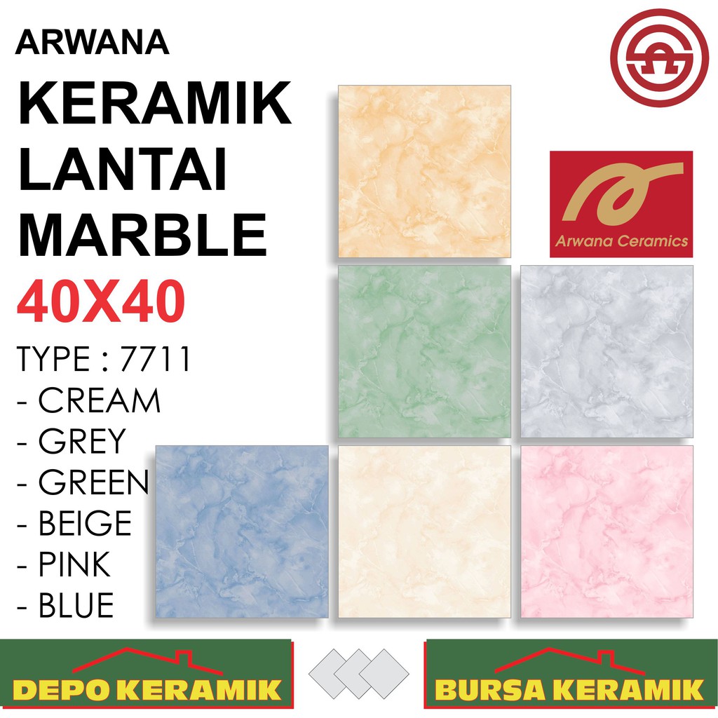 KERAMIK LANTAI ARWANA 40X40 AR 7711 SERIES Marble G1 