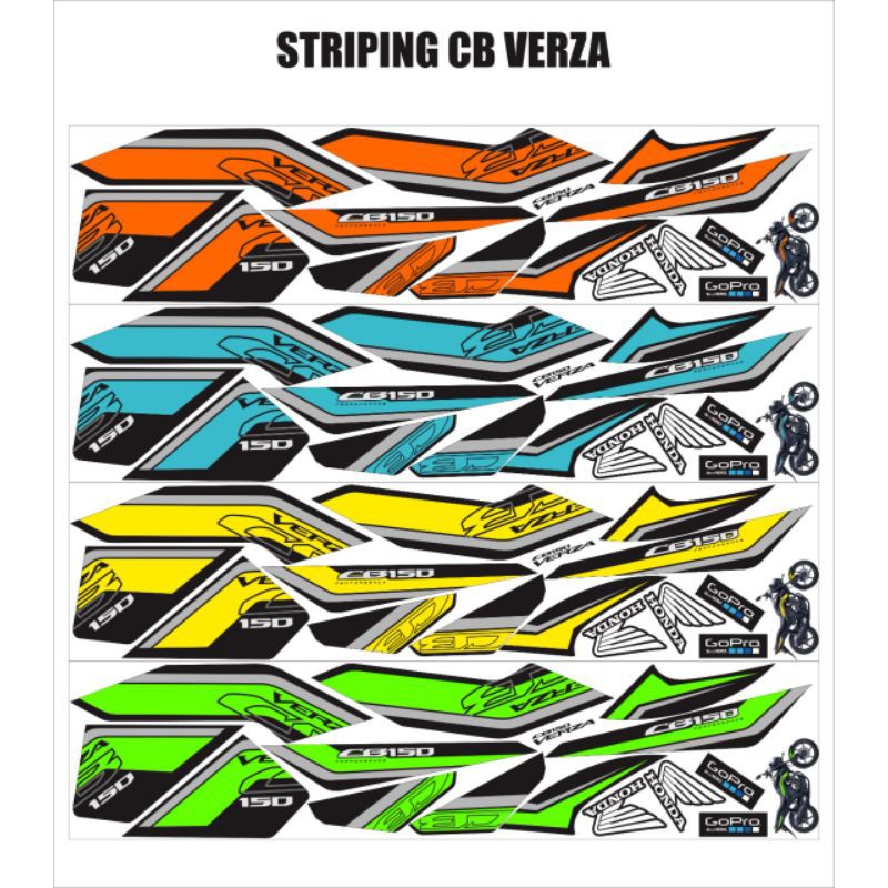 STRIPING CB VERZA STICKER HONDA CB VERZA 150 DECAL CB VERZA 150 VARIASI HONDA CB VERZA150