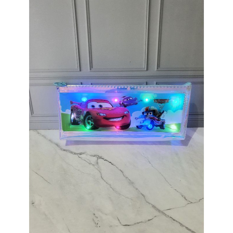 tempat pensil DOMPET nyala/pencil case LED/pouch lampu/dompet pouch-Cars