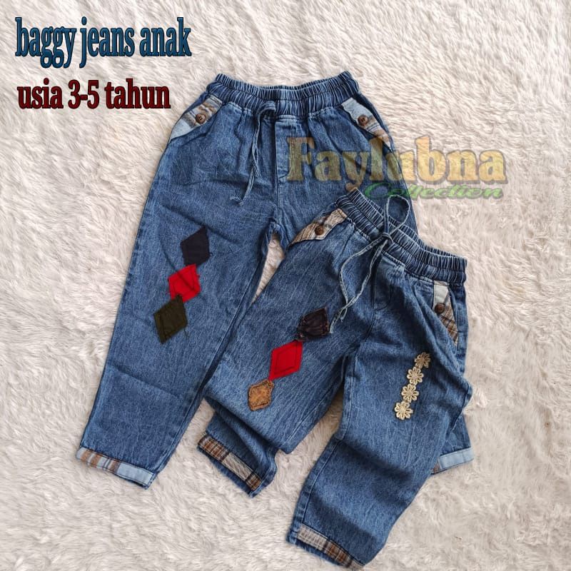 BAGGY JEANS ANAK USIA 3-6 TAHUN / JEANS BAGGY ANAK TERBARU