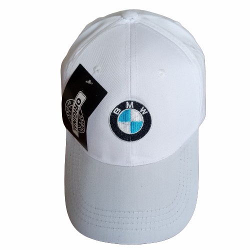 Topi Pria Topi baseball BMW hitam putih logo simpel - Putih(Q5T7) Topi Distro Original 100% Topi Bas