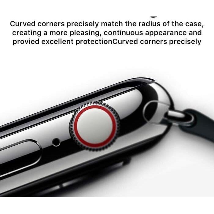 Tempered Glass Iwatch Series 4 40mm - 44mm Full Cover - Tempered Curve Iwatch