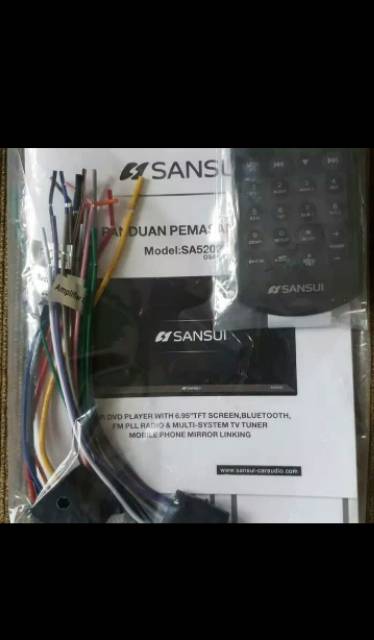 Head unit double Din+ kamera mundur SANSUI SA5202i mobil universal