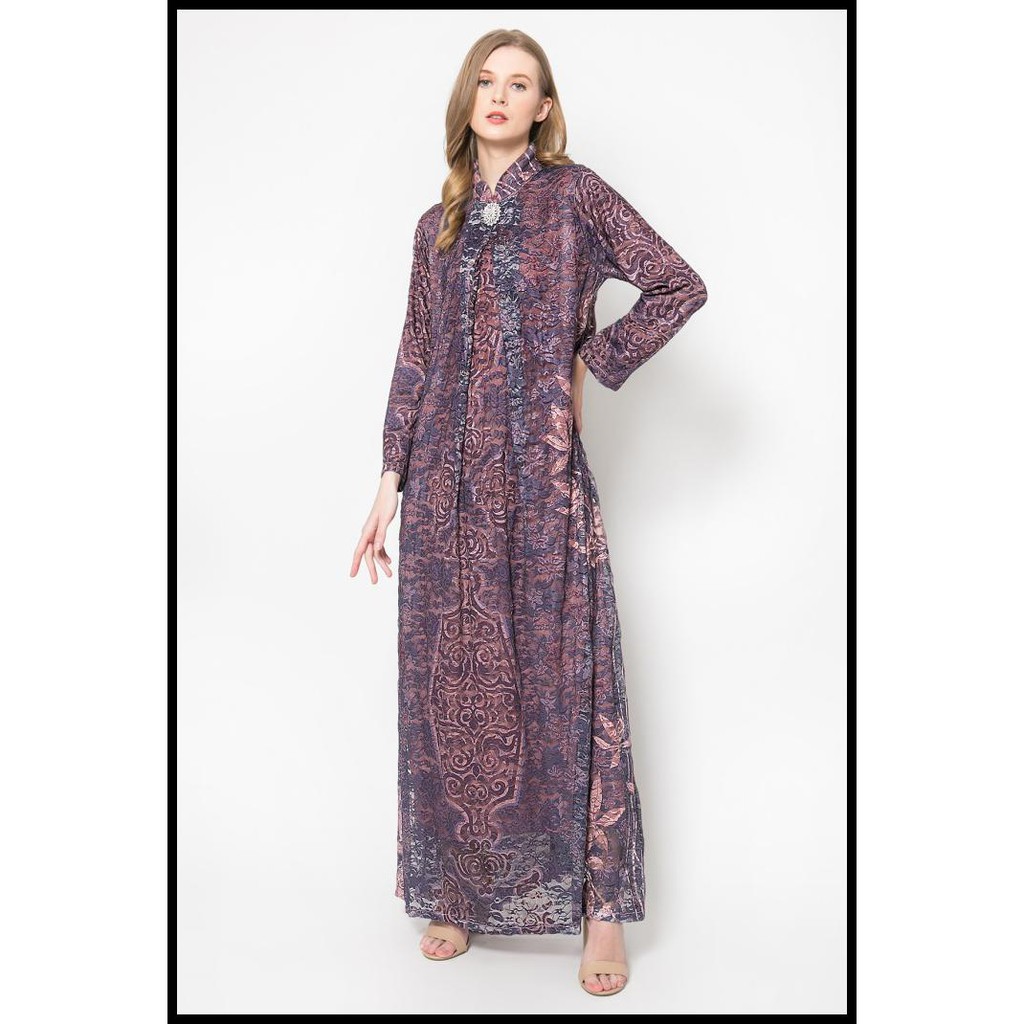 Kasa Heritage - Meryl Dress Gamis Raya Collection - Violet