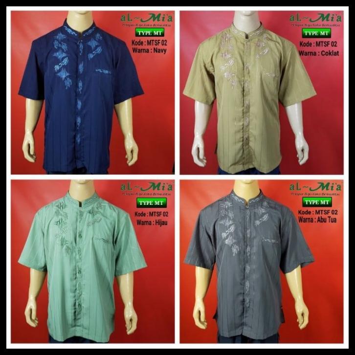 Baju Muslim Baju Koko Al Mia Tangan Panjang Dan Pendek Promo Ramadhan
