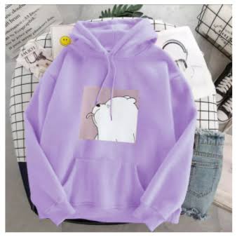 Sweater BERUANG ICE / Cute Hoodie Pria Wanita Bahan Fleece Ukuran S M L XL XXL XXXL