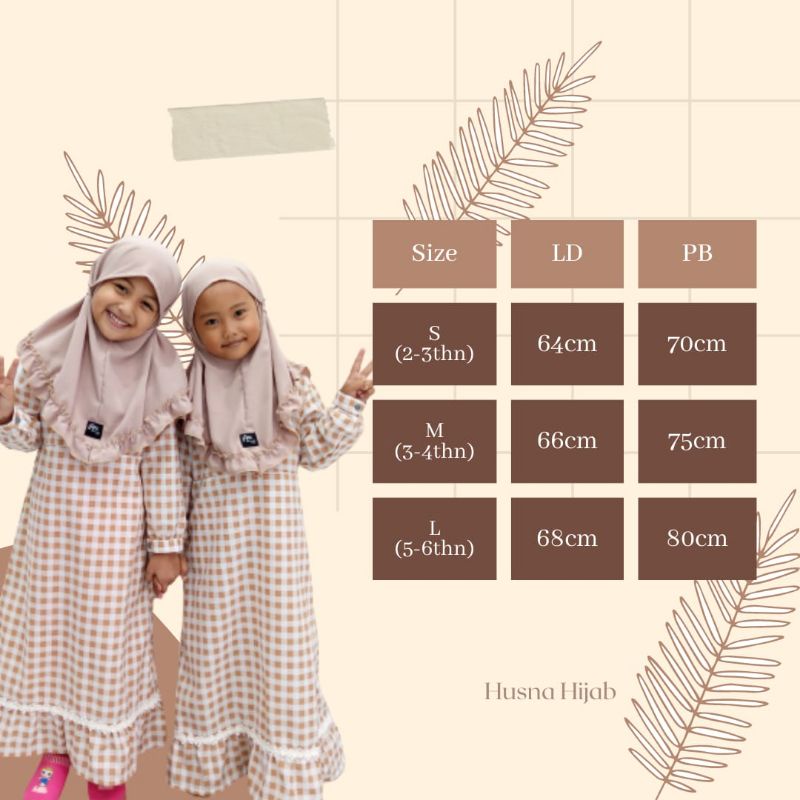 [HUSNA HIJAB] Gamis Anak Shabrina/Gamis Anak Set?/Gamis Anak