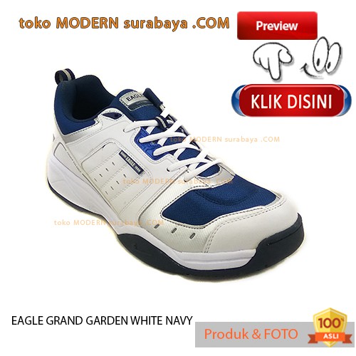 EAGLE GRAND GARDEN WHITE NAVY Sepatu Olahraga Pria Wanita Sepatu Tennis Kets