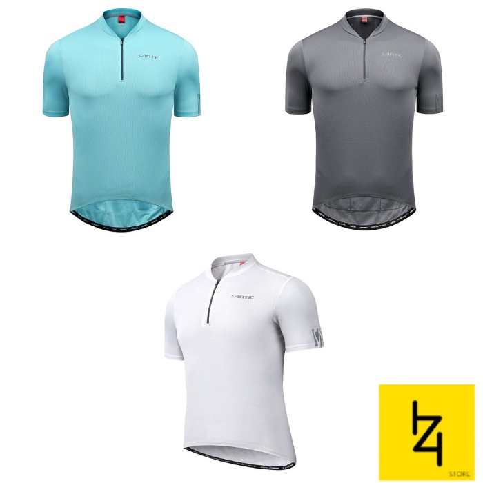 Baju kaos jersey sepeda roadbike pria ORIGINAL SANTIC mens ukuran M L XL XXL 2XL lengan pendek