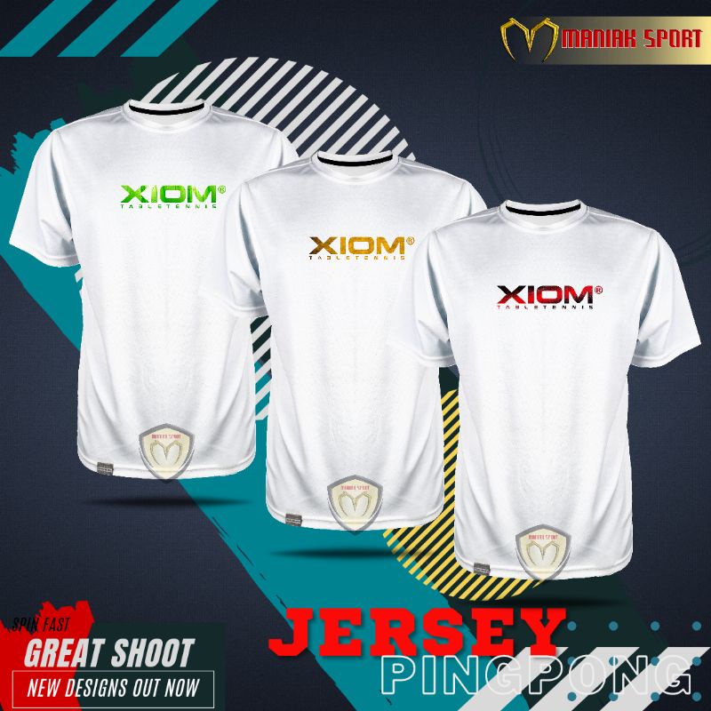KPXP01 - KAOS PINGPONG BAJU TENIS MEJA XIOM JERSEY PREMIUM SABLON DTF TERBARU