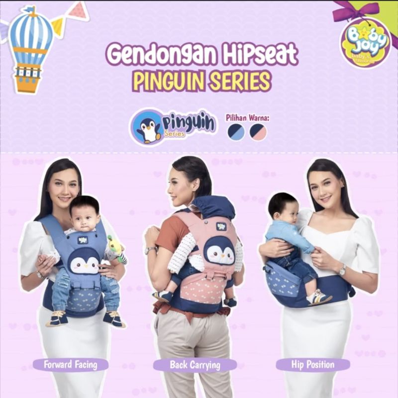 Baby Joy Gendongan Bayi Model Hipseat Pinguin Series - BJG 3038