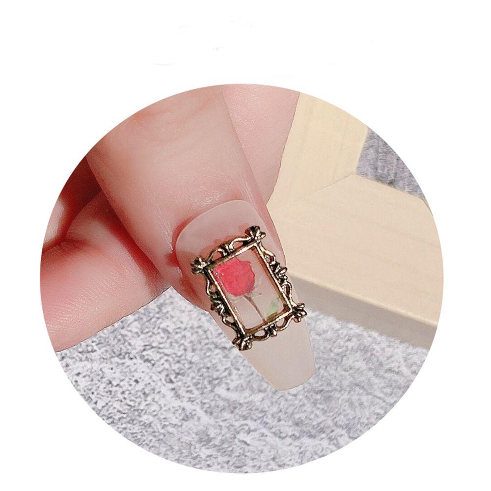 Mxbeauty 3D Nail Art Perhiasan Fashion Indah Berongga Manicure Aksesoris Dekorasi Patch Bingkai Foto DIY Nail Art Charms