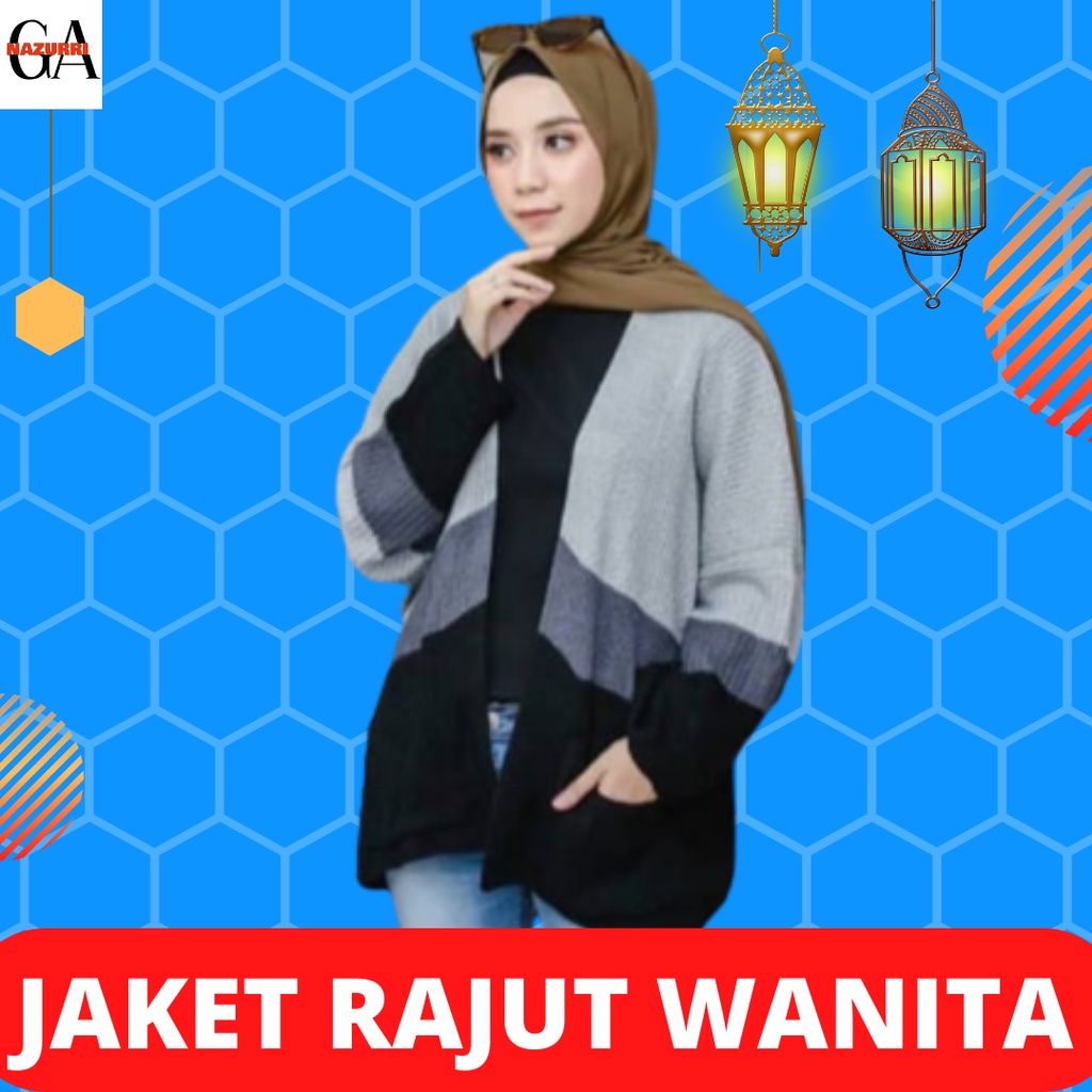 Baju Cardigan Cardi Luaran Suwiter Outter Sweter Wanita Switer Hangat Rajut Oversize Korea Premium I