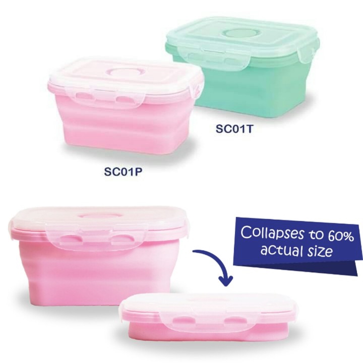 Babysafe Silicone Container Pink 350 ML SC01P