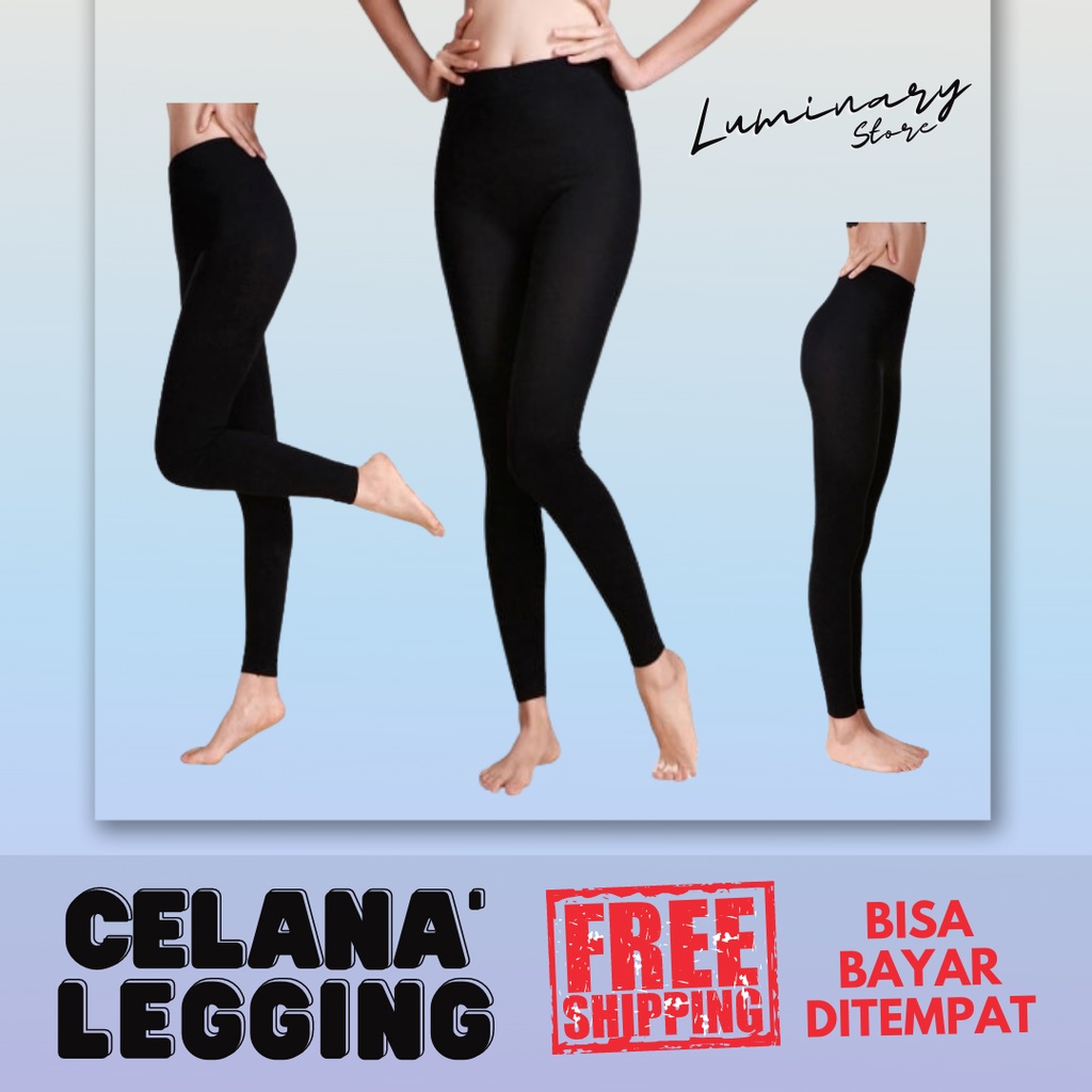 CELANA LEGGING LEGING LEJING LEGGINGS LAGGING IMPORT WANITA PRIA TEBAL MURAH CELANA BAHAN SENAM