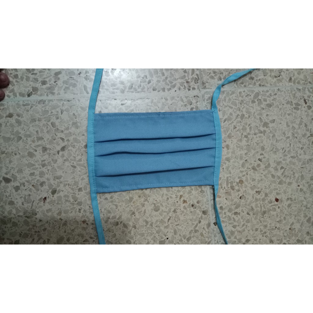 Masker Kain warna ice blue