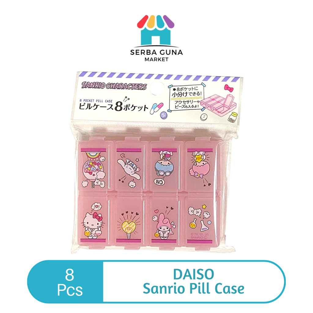 Jual Daiso Japan Sanrio Characters 8 Pocket Pill Case Shopee Indonesia