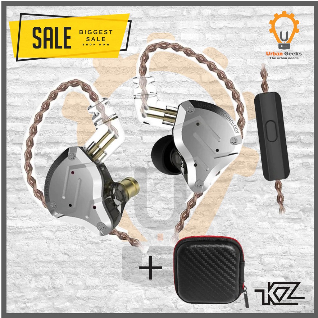 In Ear Earphone Knowledge Zenith KZ ZS10 PRO Original With Mic Alt ZST ZS3 ED12 ZS6 - PRO