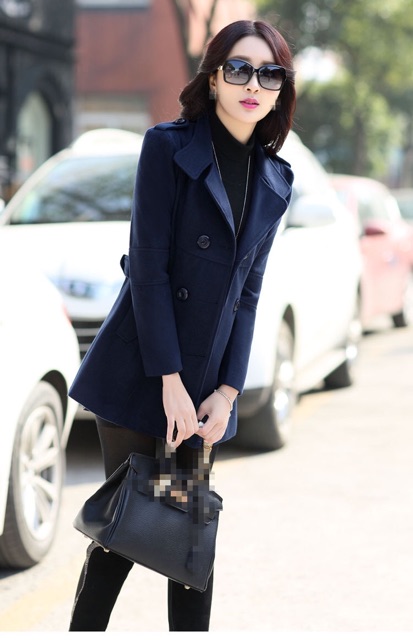 IMPORT Coat Wool Trench Mantel Wool Tebal Winter Import Wanita Musim Dingin