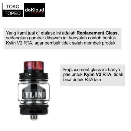Koleksi tabung bahan kaca KYLIN V2 3ml glass Lurus