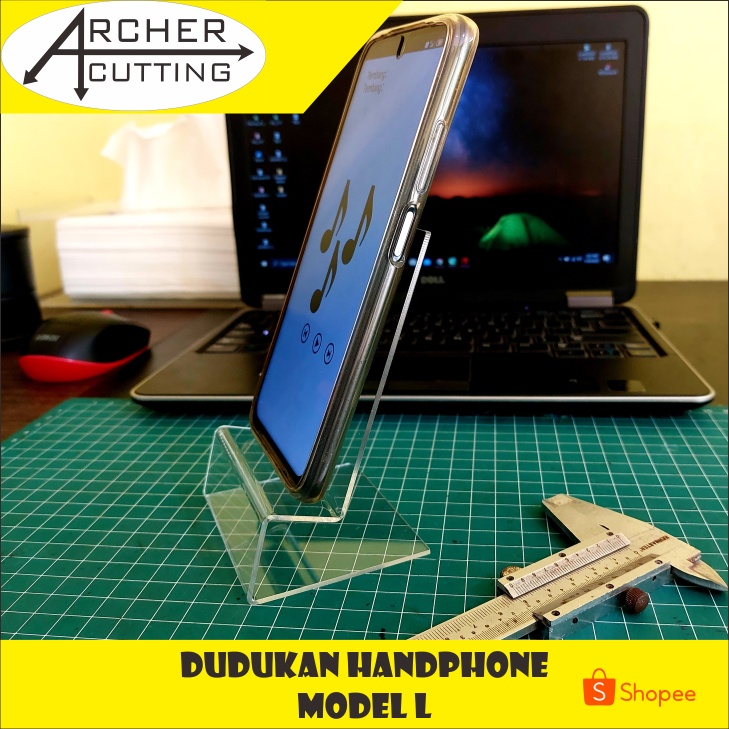 STAND HP DUDUKAN HANDPHONE PHONE HOLDER AKRILIK TIPE L