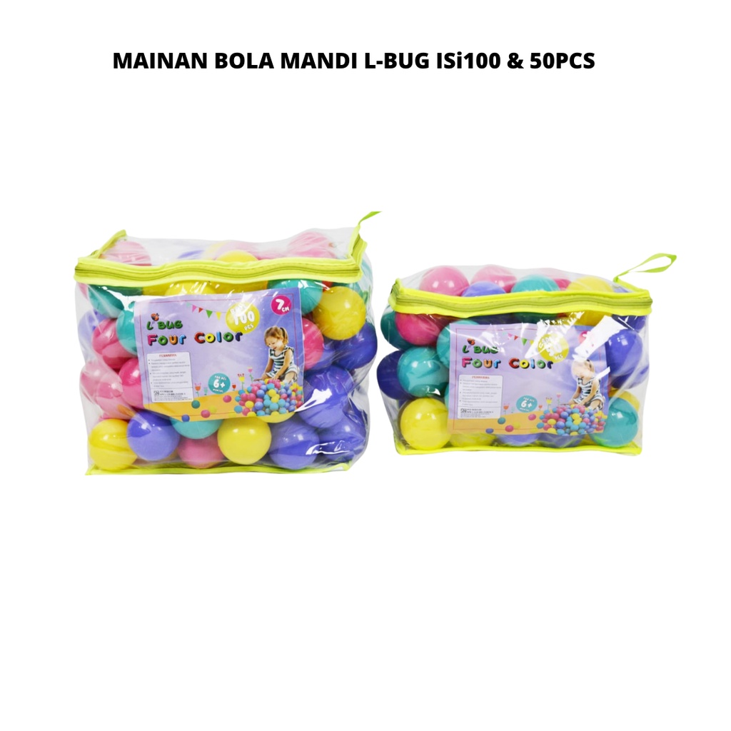 SHTOYS -
MAINAN ANAK L-BUG BOLA MANDI PLASTIK TEBAL KENYAL EMPUK ISI 50 & 100 pcs