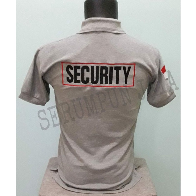 KAOS SECURITY WINGS ABU - KAOS KERAH SECURITY WINGS ABU  FULL BORDIR