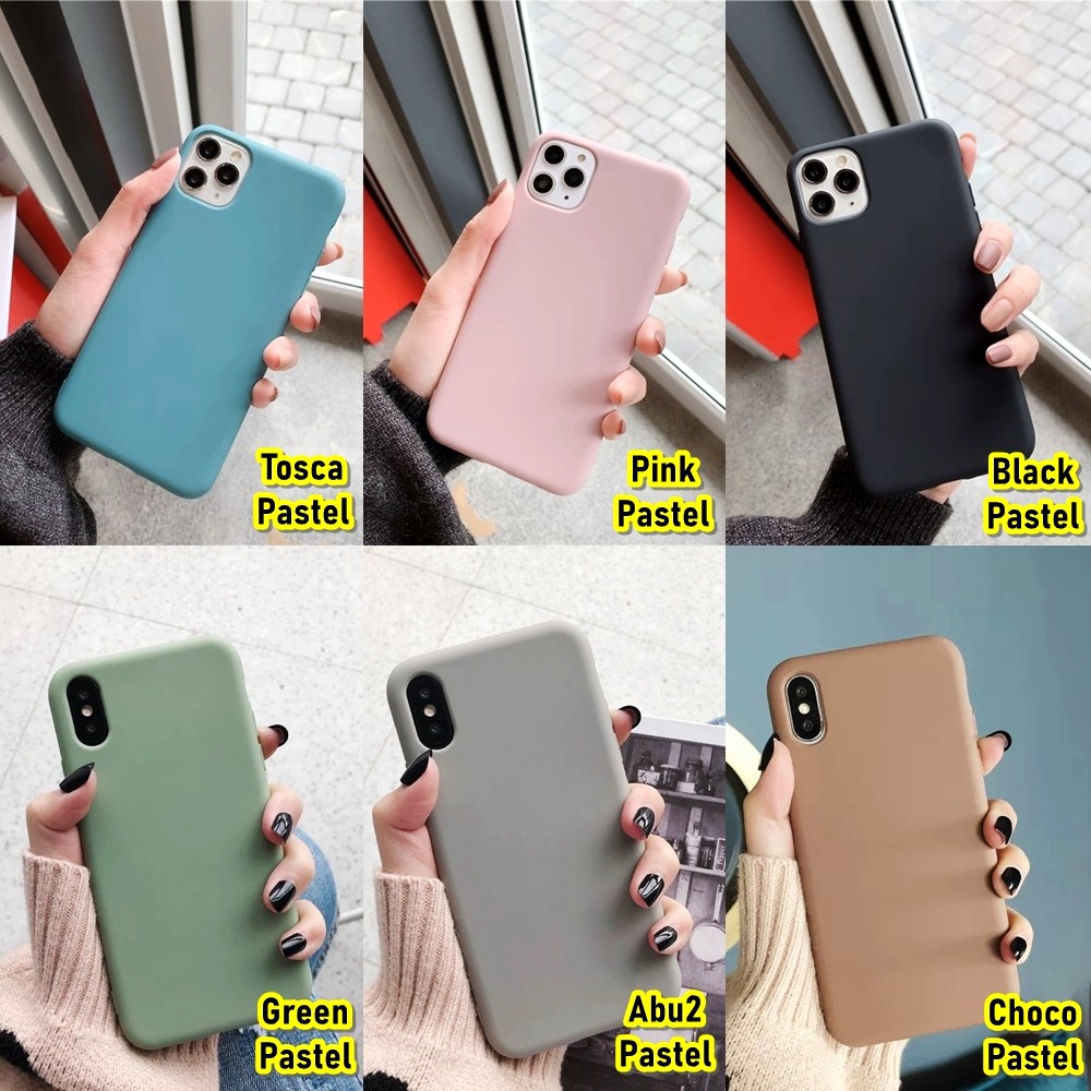 Soft Case Pastel Oppo A55 A54 A16 A15 A15s A3s A5s A7 A12 A11k A33 A53 A5 A9 2020 Vivo Y12s Y20 Y20s Y21 Y21s Y33s