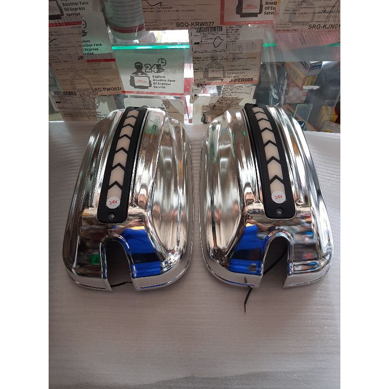 tutup cover spion canter CHROME set kiri kanan