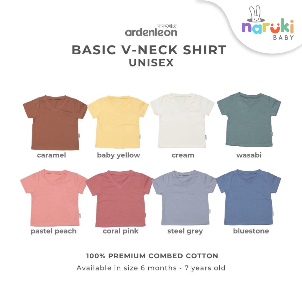 Ardenleon Unisex V-Neck Shirt Kids 3L/4L/5L (4-7yrs) Arden Leon Atasan Anak