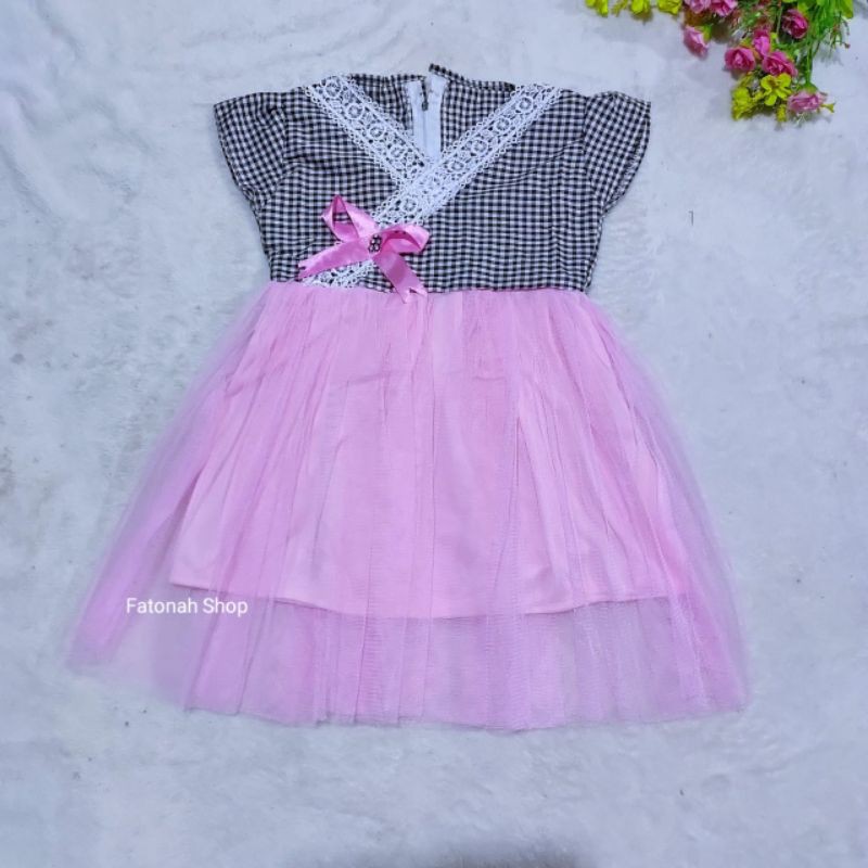 Dress anak 1 2 tahun baju anak cewek perempuan dress tutu tile kimono renda ( kimono japan renda )