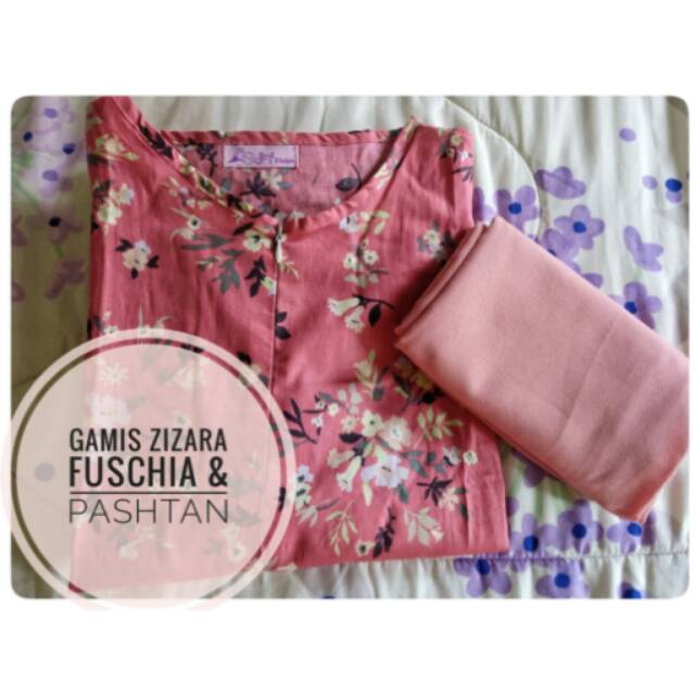 Gamis Zizara Fuschia set