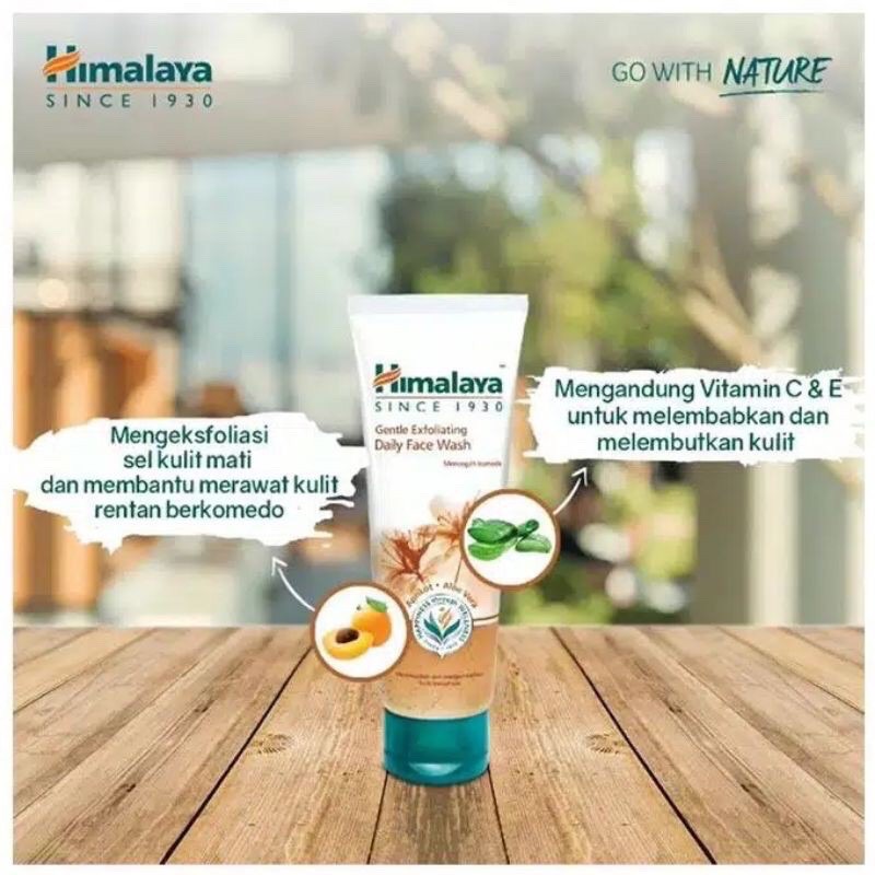 ✿ELYSABETHME✿  Himalaya exfodaily face wash 100ml cuci muka sabun plus scrub untuk angkat kulit mati mengobati jerawat acne