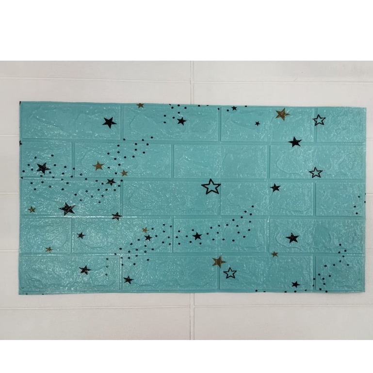 ✧YUKSHOPING✧ Wallpaper Dinding 3d Motif Gambar Wallfoam Dekorasi Kamar Murah R535-BINTANG BIRU