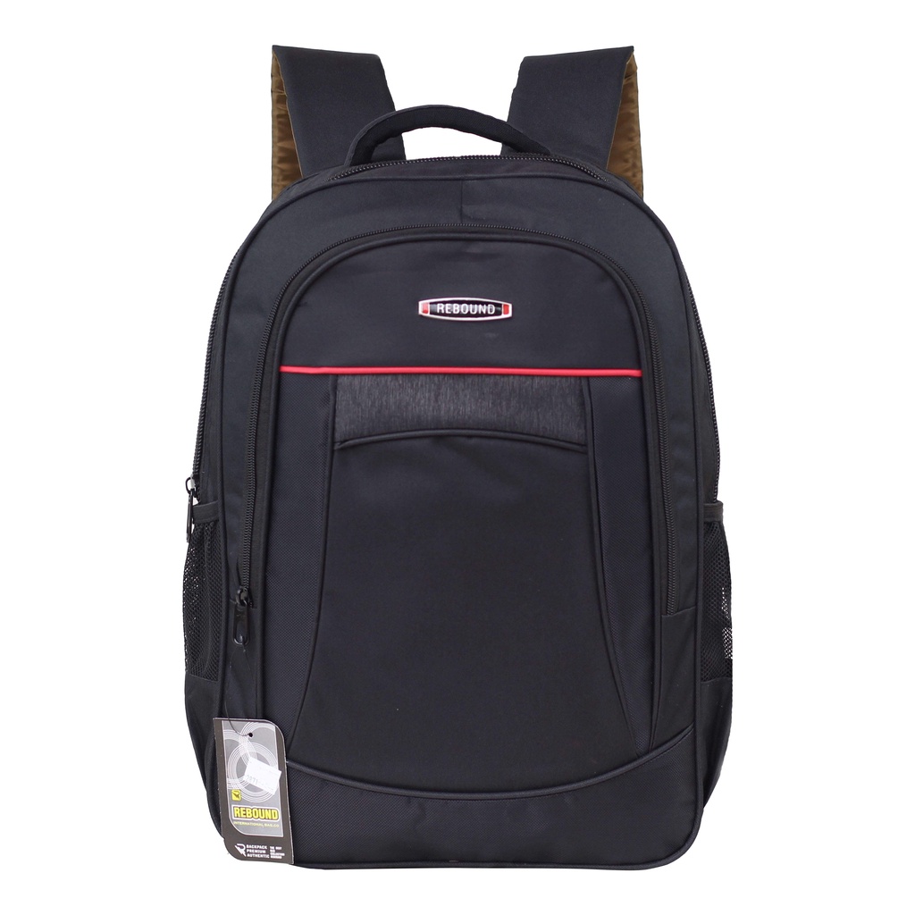 Tas Backpack Tas Sekolah Hitam Ransel Kerja Rebound Garis Atas Merah Tas Kerja Ransel Punggung Keren