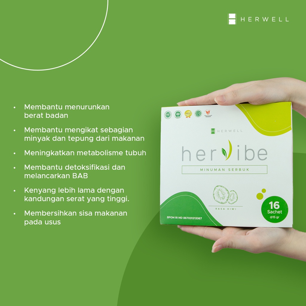 Herwell Hervibe - Bundling 4pcs BPOM HALAL HERWEL ORI ORIGINAL OFFICIAL STORE DIET PELANGSING