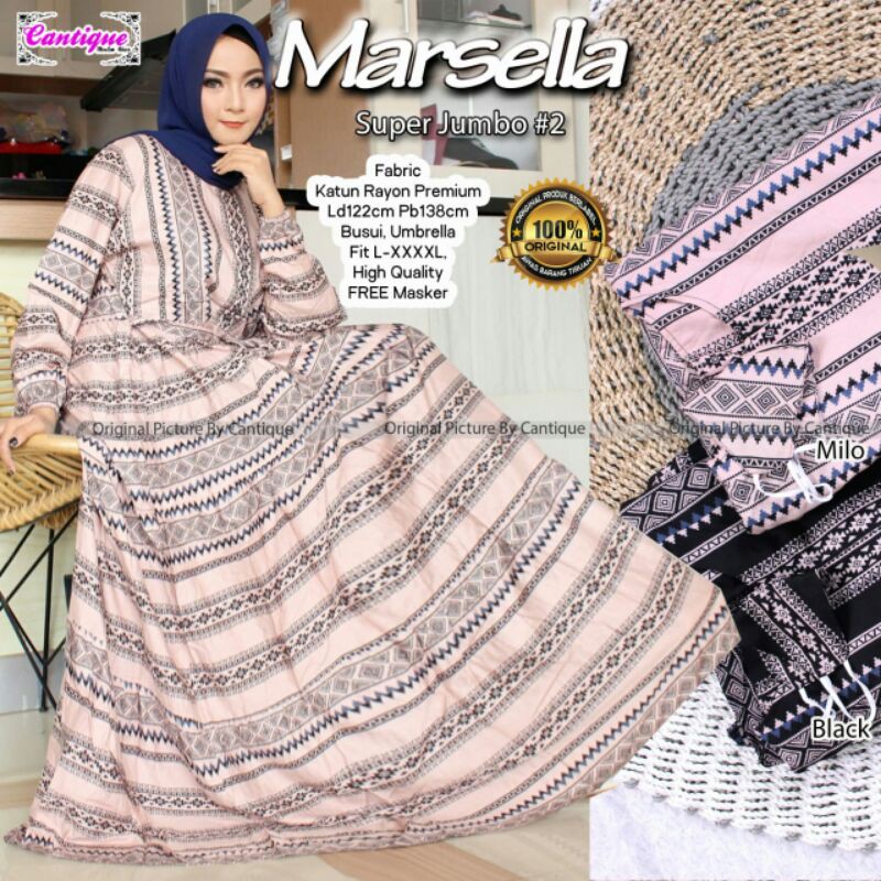 Marsella Super Jumbo Maxi Dress Jumbo Gamis Jumbo Gamis Besar Gamis Motif Kalem Gamis Rayon Premium
