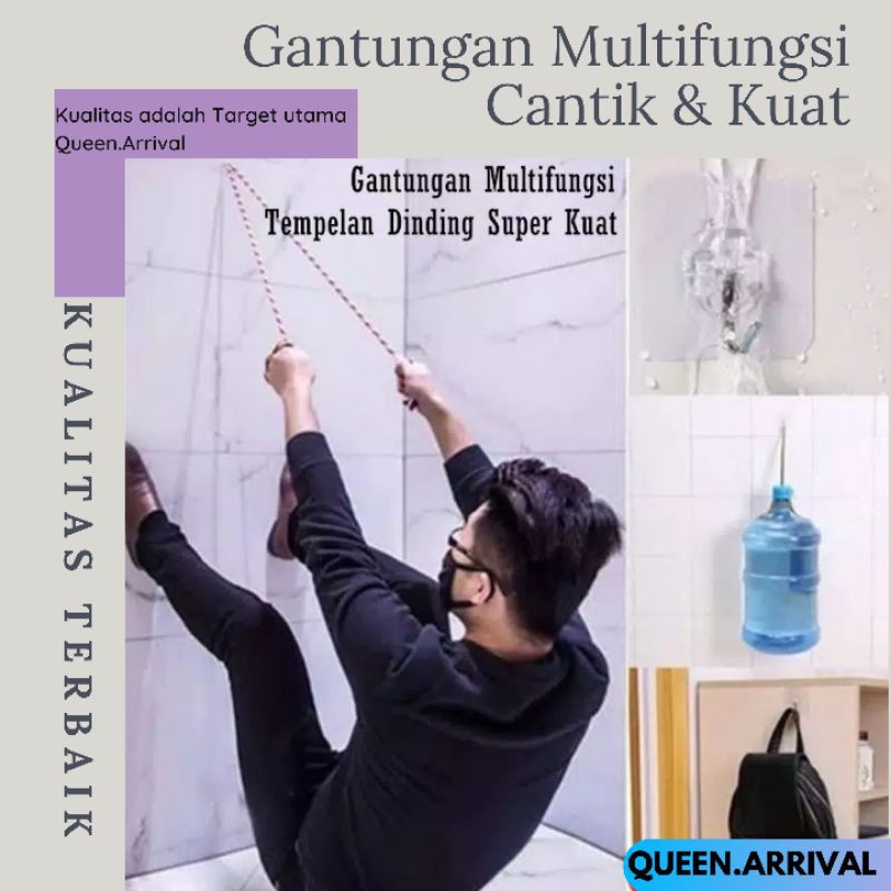 Kail Gantungan Tas - Gantungan Serbaguna Hook - Kail Hanger Dinding Super Kuat