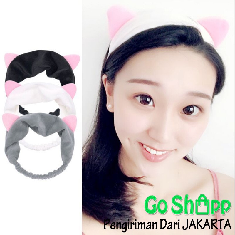 Bando Lucu Motif Kuping - Bando Bandana Fashion Korea - Bando Wanita - Headband Import [B02]