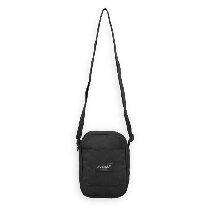 PROMO BISA COD TAS SELEMPANG PRIA LIVEHAF - Shol Sling Bag Black WATERPROOF KEREN TERMURAH DISTRO TE