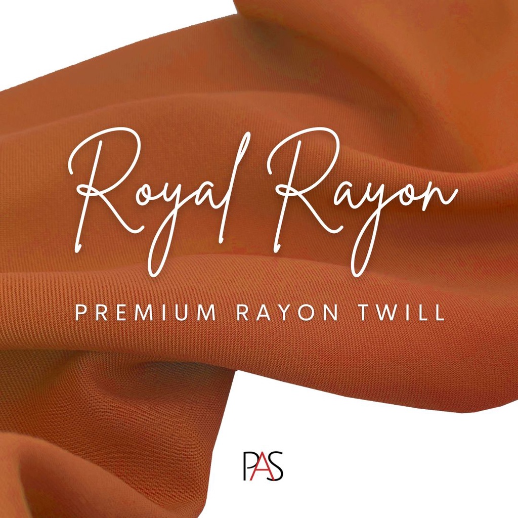[MINIMAL 2X KLIK UNTUK 1 YARD] Kain Rayon Twill Ecer Bahan Royal Rayon Premium HARGA 1/2 YARD