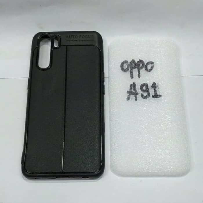 OPPO A91 karet softcase autofokus silikon karet hitam mantap