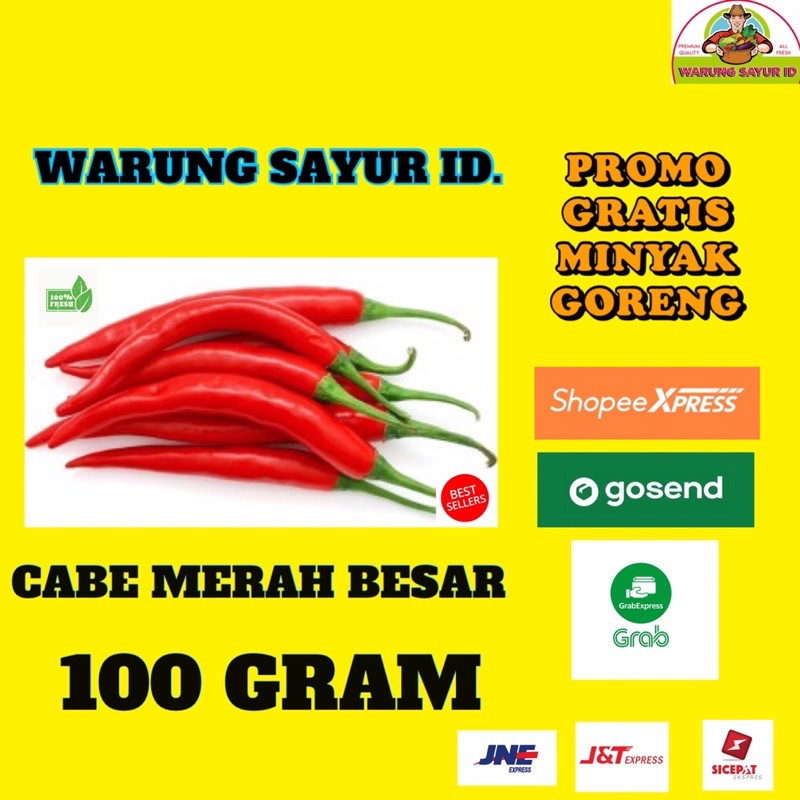 

CABE MERAH BESAR 100 GRAM / CABE TEWE 100 GRAM
