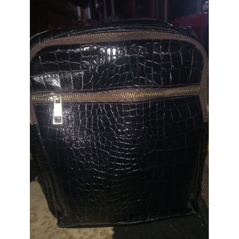 PRELOVED ransel cantik motif croco