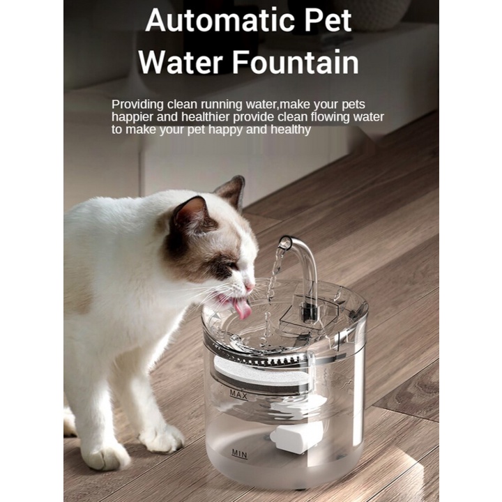 Q20002 Automatic Pet Water Fountain Dispenser Sensor Infrared 1.8L